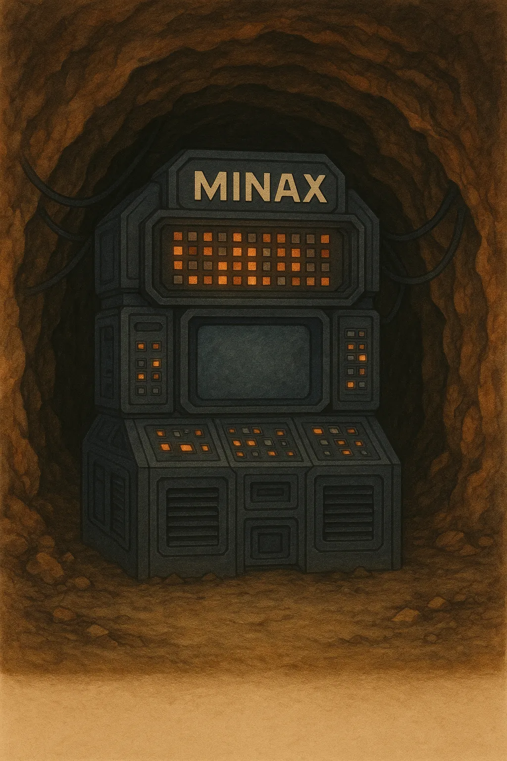 Minax computer inside a mine
